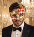 Gold Red masquerade mask for men