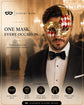 Gold Red masquerade mask for men product view 6