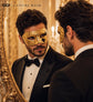 Gold masquerade mask for men product view 4