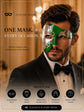 Silver Green masquerade mask for men product view 6