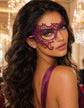 Pink Magenta lace masquerade mask for women product view 2