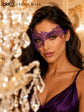 Purple lace masquerade mask for women product view 4