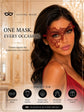 Red lace masquerade mask for women product view 6