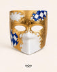 Gold White masquerade mask product view 8