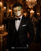 Gold White masquerade mask product view 5
