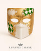 Gold White masquerade mask product view 7