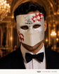Silver White masquerade mask product view 3