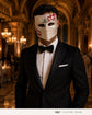 Silver White masquerade mask product view 4