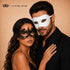 Black White lace masquerade mask couples set