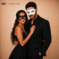 Black White lace masquerade mask couples set product view 2