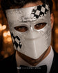 Black Silver masquerade mask product view 2