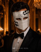 Black Silver masquerade mask product view 4