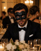 Black masquerade mask for men product view 4