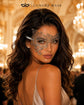 Silver lace masquerade mask for women product view 3