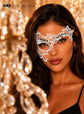 White lace masquerade mask for women product view 4