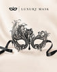 Black metal masquerade mask for women product view 6