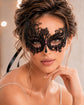 Black Pink metal masquerade mask for women product view 2