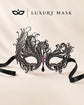 Black Pink metal masquerade mask for women product view 5