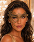 Gold lace masquerade mask for women