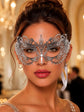 Silver metal masquerade mask