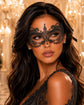 Gray lace masquerade mask for women product view 2