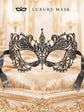 Gray lace masquerade mask for women product view 5