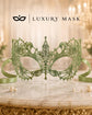 Green Olive lace masquerade mask for women product view 6