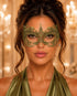 Green Olive lace masquerade mask for women