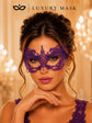 Purple Lace Masquerade Mask for Women product view 4
