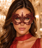 Red Venetian Lace Masquerade Mask for Women