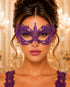 Purple Lace Masquerade Mask for Women