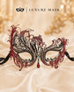 Black Swan Filigree Mask with Red Glitter and Clear Stones product view 5