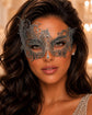 Antique Silver Swan Metal Masquerade Mask – No Stones