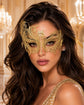Gold Swan Metal Masquerade Mask – No Stones product view 3