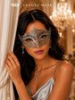 Silver Crown Masquerade Mask with Clear Rhinestones product view 5