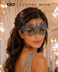 Silver Chrome Lace Masquerade Mask for Women product view 3