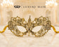 Mustard Yellow Lace Masquerade Mask