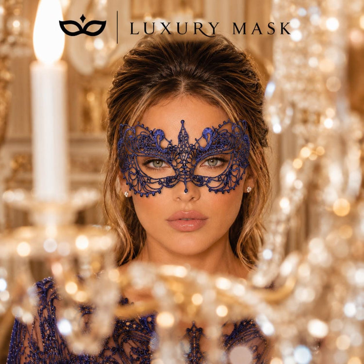 Very Peri Lace Masquerade Mask