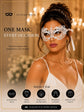 White Lace Masquerade Mask – Elegant Venetian Eye Mask for Masquerade Parties, Prom, Mardi Gras, Halloween, Cosplay & Costume Events
