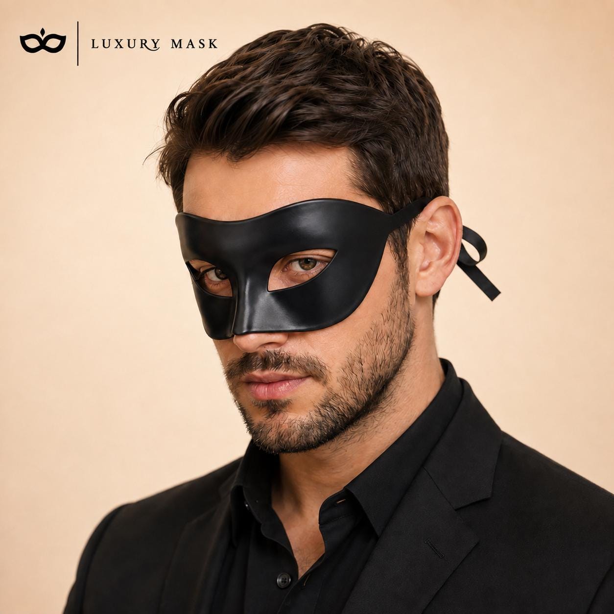 Black lace masquerade mask couples set product view 4