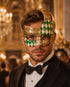 Gold Green masquerade mask for men