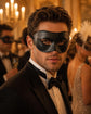 Black masquerade mask for men product view 2