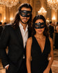 Black masquerade mask couples set product view 2