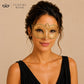 Gold masquerade mask couples set product view 4