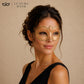 Gold masquerade mask for women product view 2