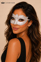 Silver masquerade mask for women product view 2