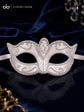 Silver masquerade mask for women product view 5