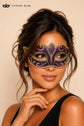 Gold Green masquerade mask for women product view 2