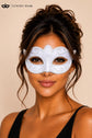 White masquerade mask for women
