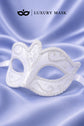 White masquerade mask for women product view 6